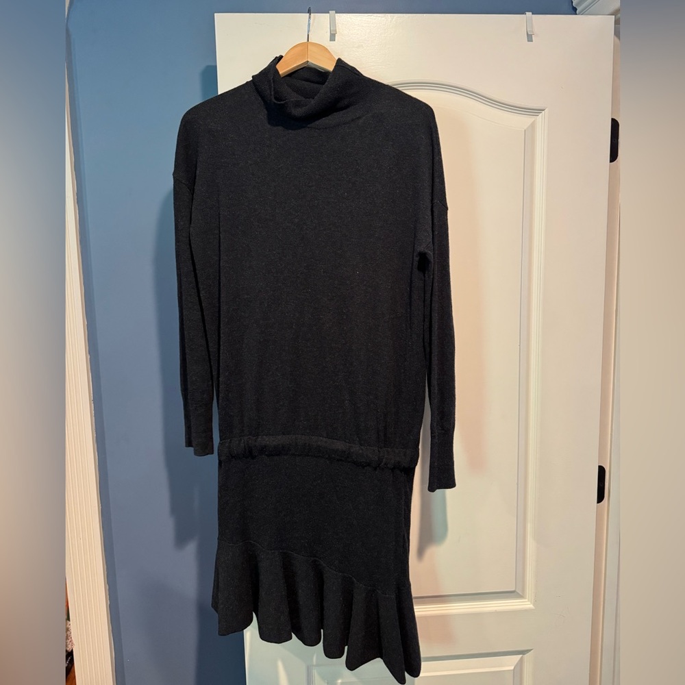 Black Turtleneck Sweater Dress All Saints 95% wool